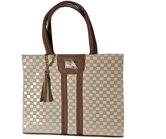 Mediana (Tote) Camel Cuadros