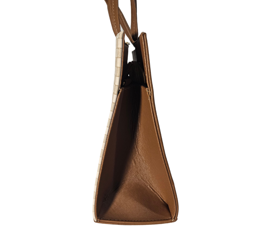 Mediana (Tote) Camel Cuadros