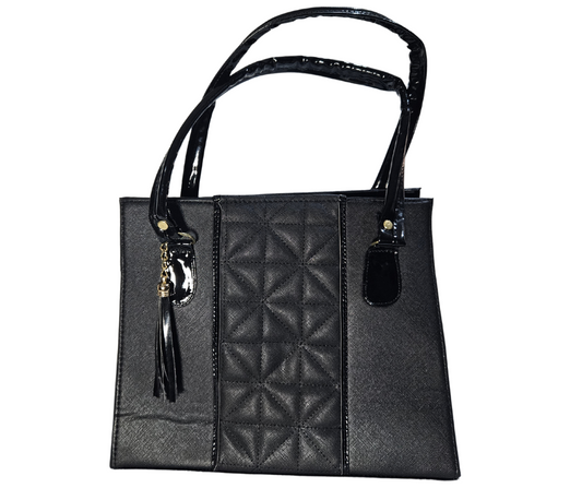 Mediana (Tote) Negro Franja Mosaico