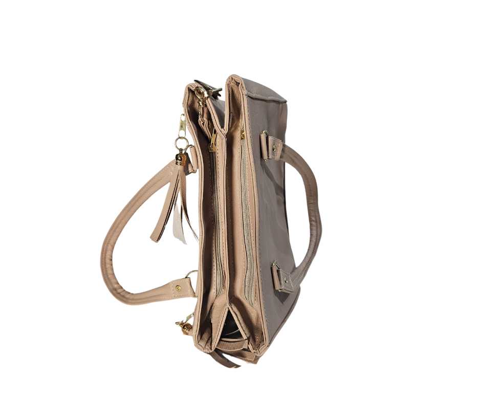 Mediana (Tote) Camel Zipper