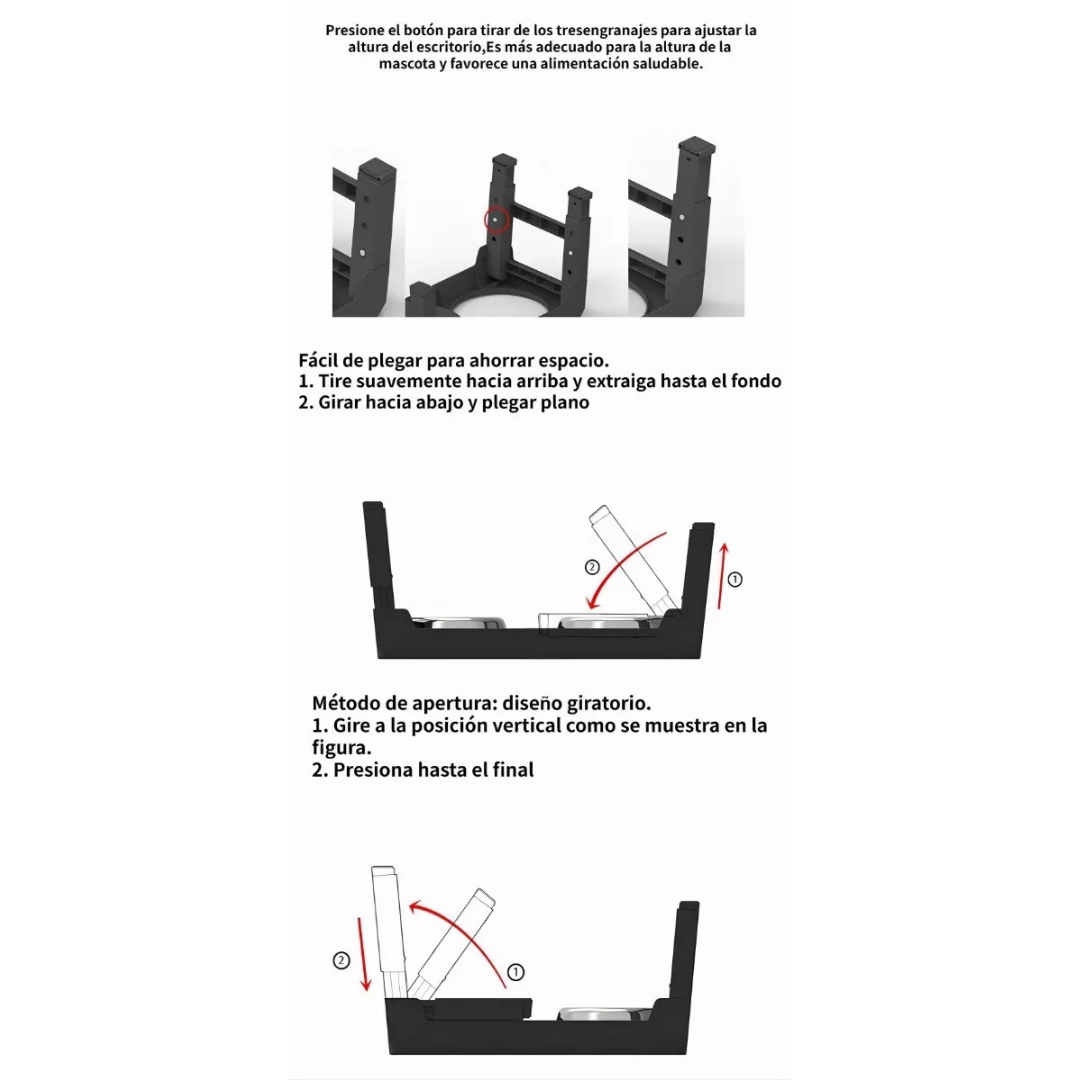 Mesa para Tazón Ajustable