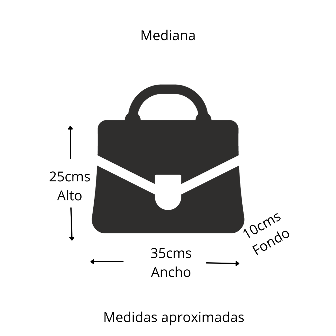 Mediana (Tote) Negro Puntos Dos Franjas