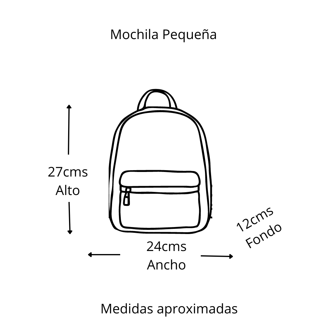 Mochila Pequeña Morada Flores